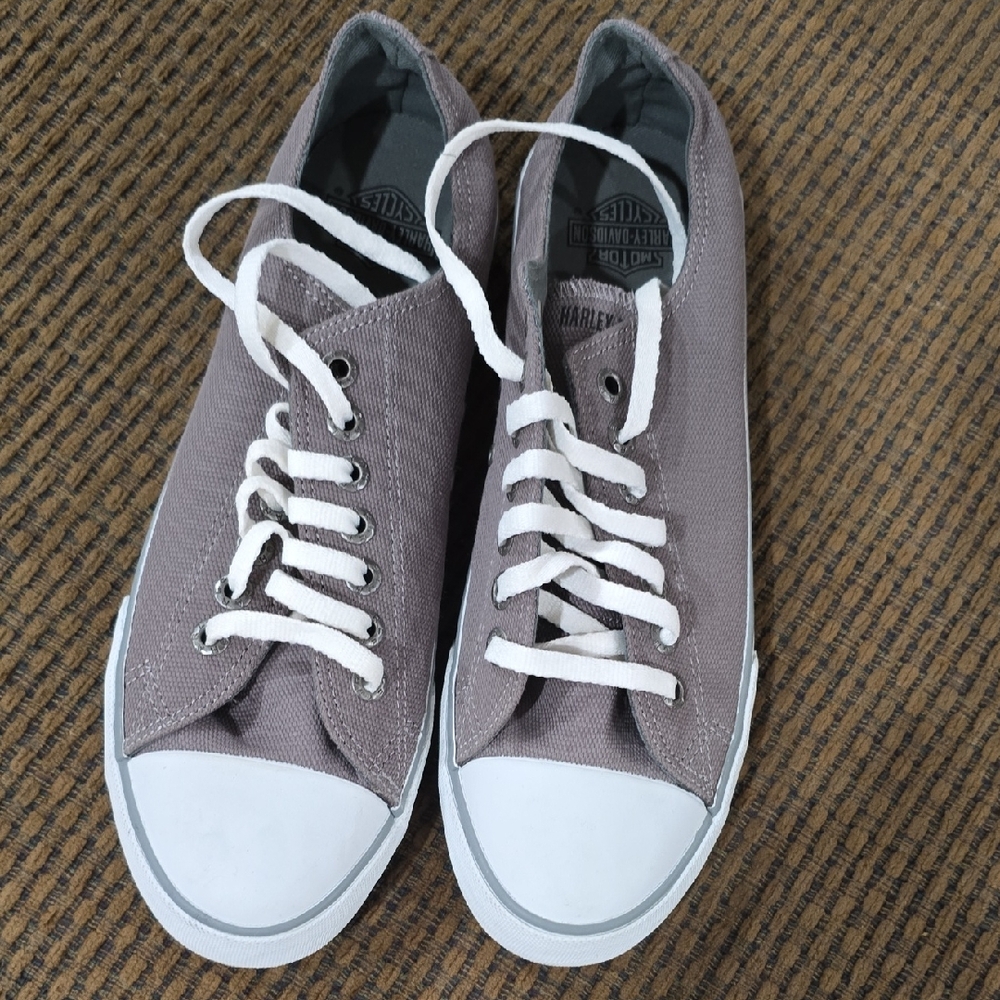 Harley-Davidson Charcoal Canvas Sneakers